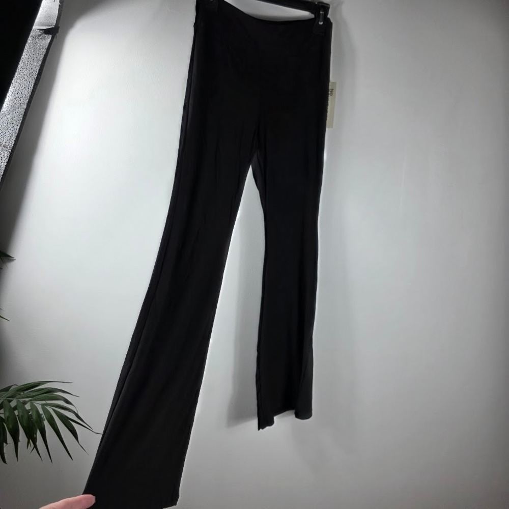 2 Pairs Flare‎ Pant Black Flare Leggings Recycled Polyester Women's Medium